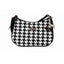 NOIR Black-and-White Houndstooth Shoulder Bag