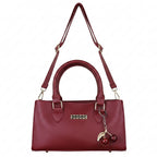 Harf Stylish Maroon Faux-Leather Handbag for Women