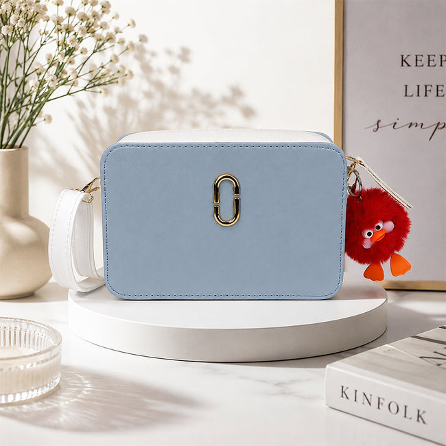 Sky Trace Light Blue Camera-Style Crossbody Bag Main Image