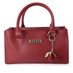 Harf Stylish Maroon Faux-Leather Handbag for Women