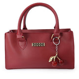 Harf Stylish Maroon Faux-Leather Handbag for Women