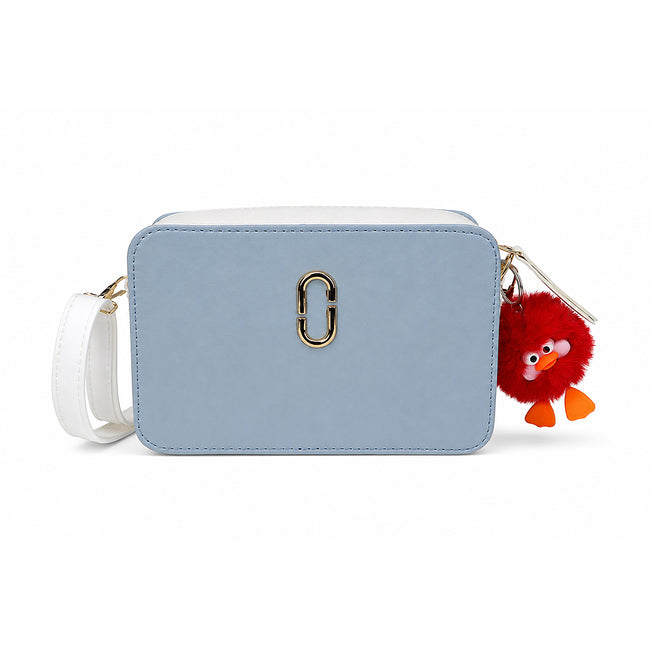Sky Trace Light Blue Camera-Style Crossbody Bag Hover Image