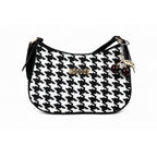 NOIR Black-and-White Houndstooth Shoulder Bag