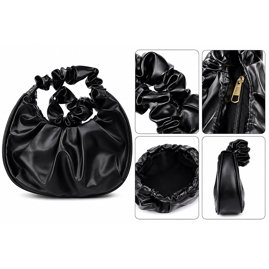 Luna Stylish Black JW PEI Gabbi Ruched Hobo Handbag
