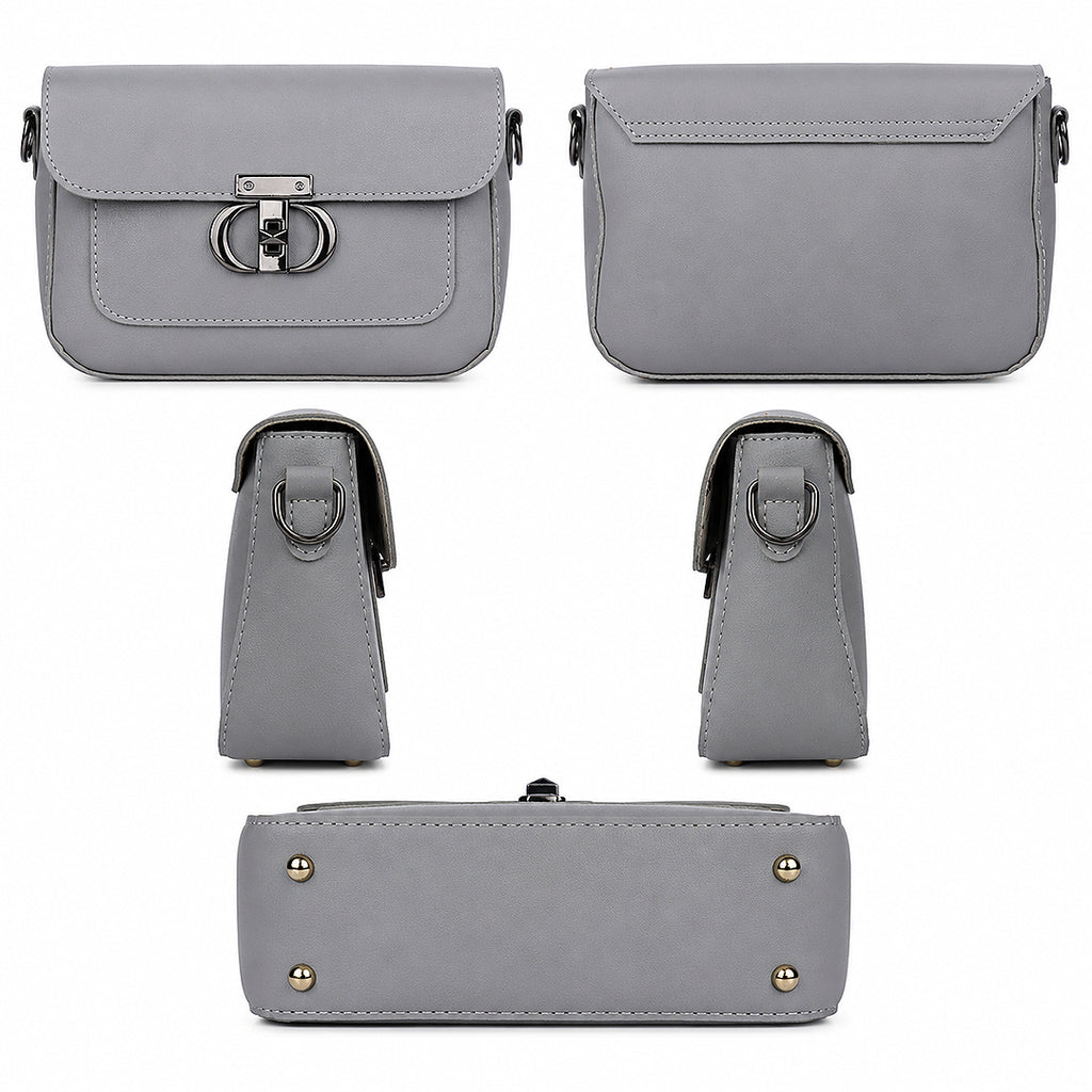 Mist Naqsh Sleek Grey Women's Shoulder Bag