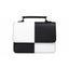 Mosaic Black and White Color-Block Crossbody Handbag