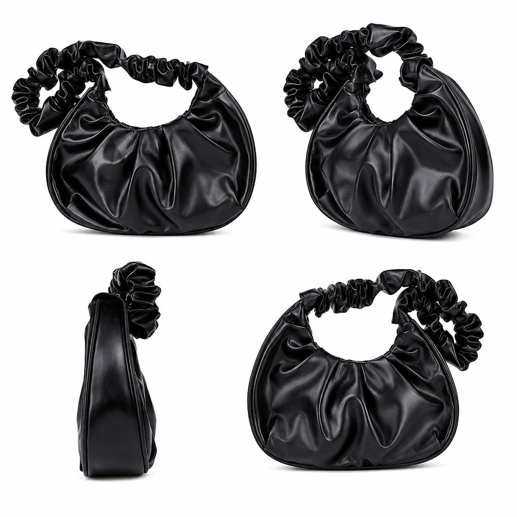 Luna Stylish Black JW PEI Gabbi Ruched Hobo Handbag
