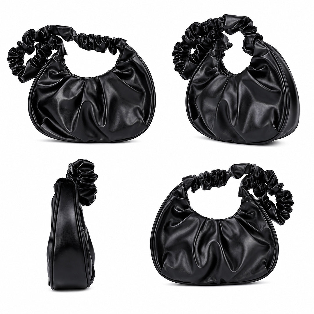 Luna Stylish Black JW PEI Gabbi Ruched Hobo Handbag