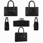 Black Top Handle Handbag | Naqsh – Stylish Floral Charm
